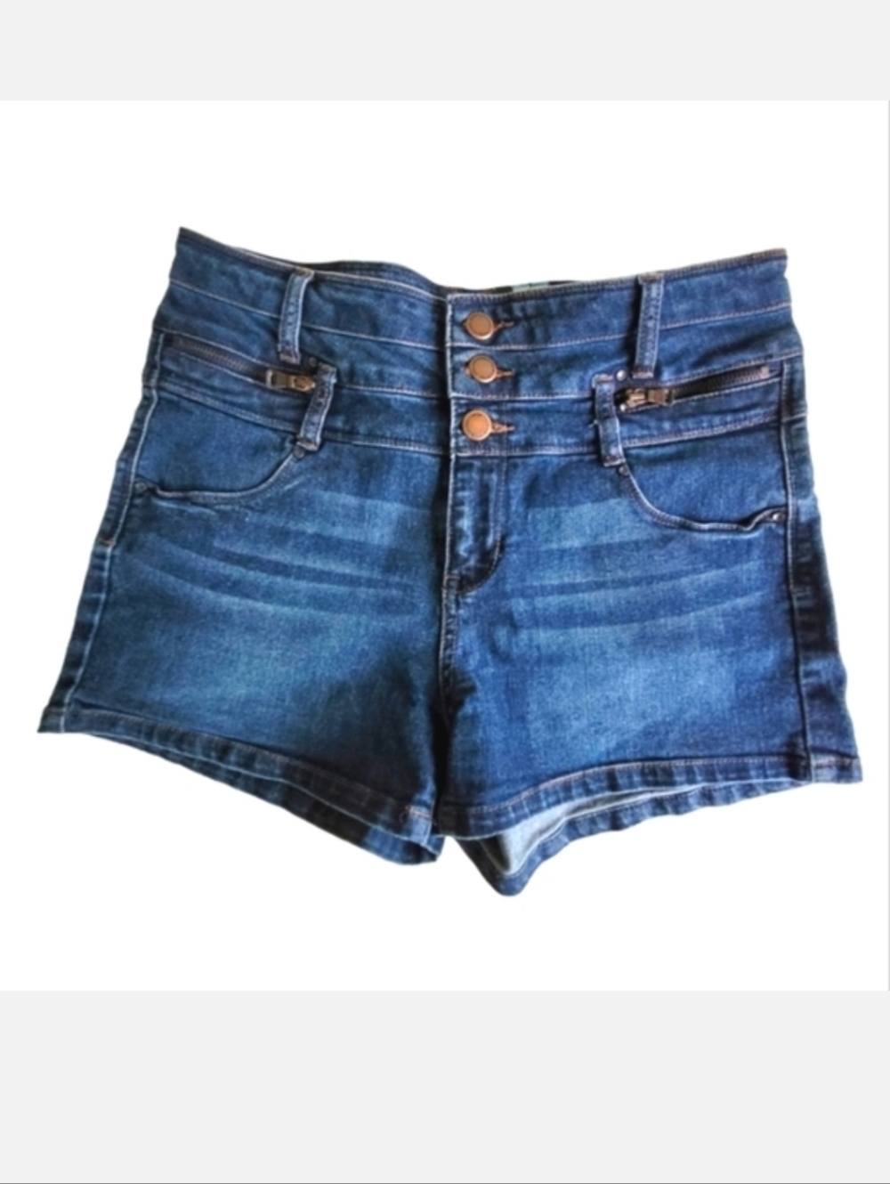New Look London High Waisted Button Fly Jean Shorts Women's 10